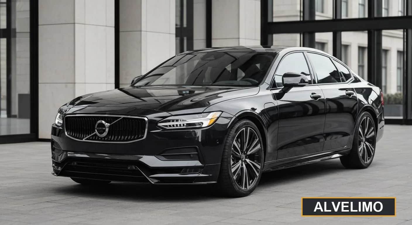 Black Volvo S90 chauffeured sedan