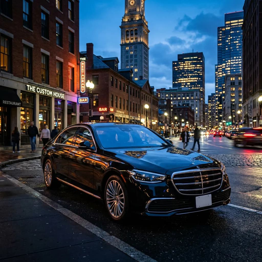 Black Car Service Boston Hero Background